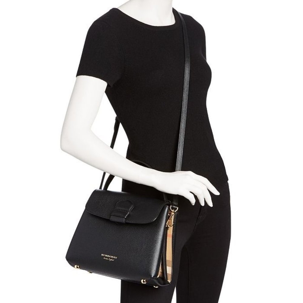 Burberry Camberley House Check Small Leather Crossbody / Shoulder Bag